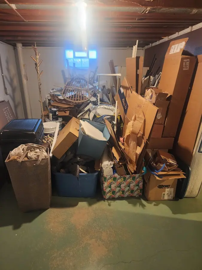 Roll-off dumpster container at job site for 15 Yard Dumpster Rental in Brielle